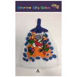 Crochet Top Hand Towel / Tea Towel - Kitty Crochet Top Hand Towel / Tea Towel - Kitty